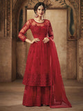 Red Party Wear Sharara Suit online