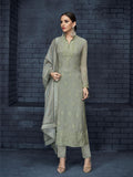 Pale Green Over All Lucknowi Designer Pant Suit
