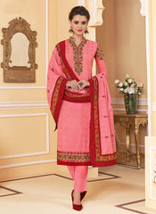 Pink Designer Pant Suit
