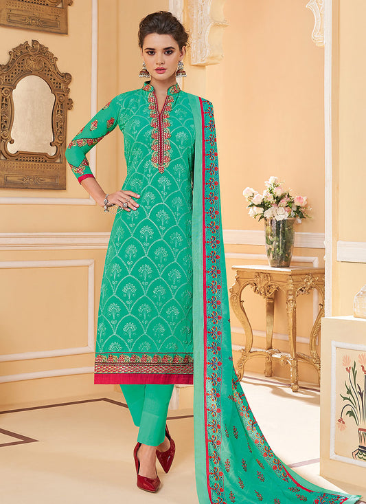Aqua Blue Designer Pant Suit