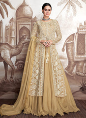 Yellow Jacket Style Anarkali Suit