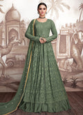 Green Anarkali Lehenga Suit