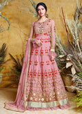 Pink Traditional Layered Bridal Anarkali Suit