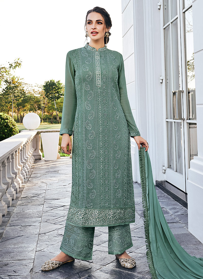 Green Salwar Kameez 