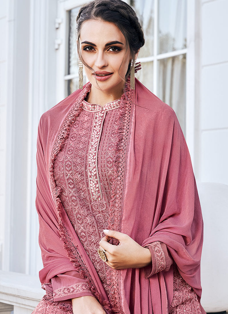 Indian Dresses - Pink Pants Style Suit