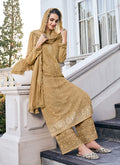 Indian Suits - Golden Beige Pants Style Suit