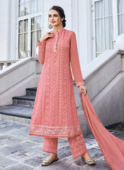 Peach Salwar Kameez Suit