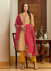 Beige And Pink Salwar Kameez 