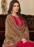 Indian Dresses - Red And Blue Pant Style Suit