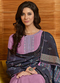 Indian Dresses - Light Pink and Blue Pant Style Suit