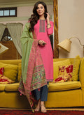 Pink And Green Salwar Kameez 