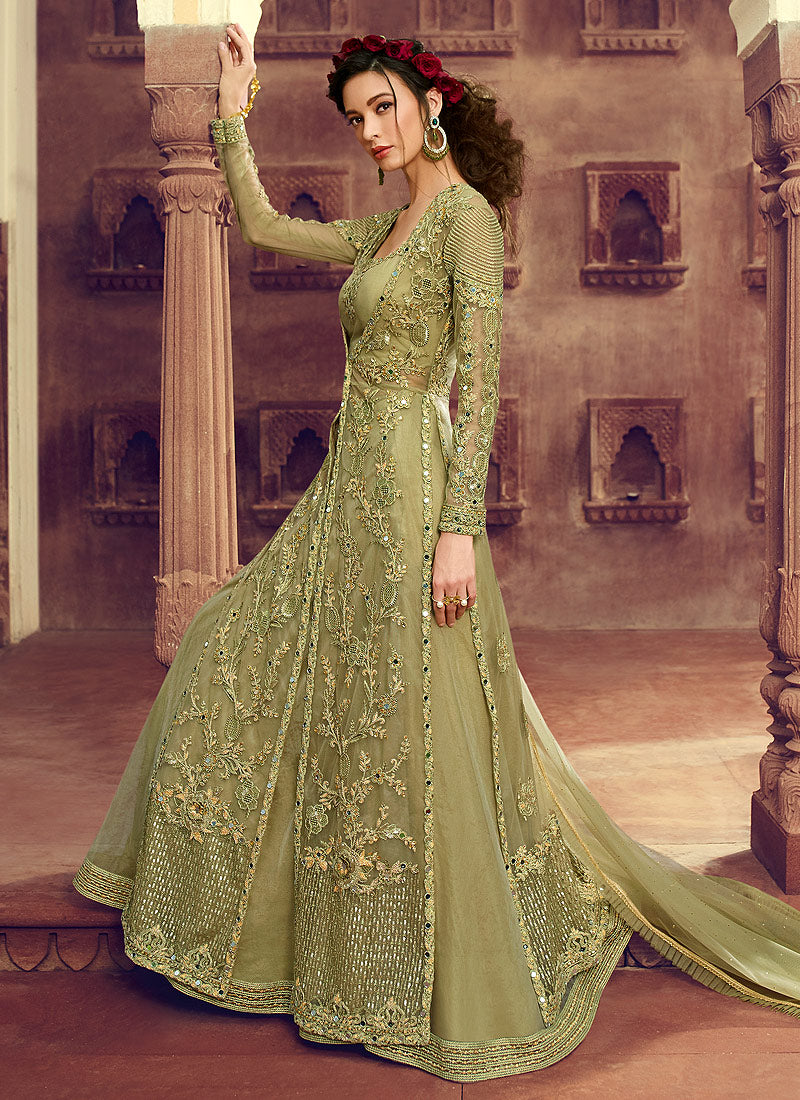 Embroidered Jacket Style Lehenga