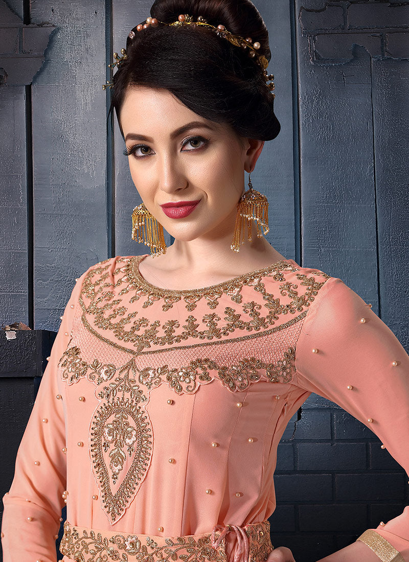 Slit Style Anarkali Pants Suit