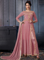 Slit Style Anarkali Pants Suit