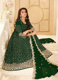 Green Afghani Style Anarkali In uk