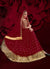 Red Golden Anarkali Pant Suit In uk