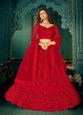 Bridal Red Embroidered Wedding Lehenga Choli
