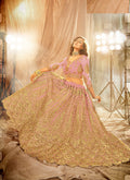 Light Pink Golden Lehenga Choli In usa