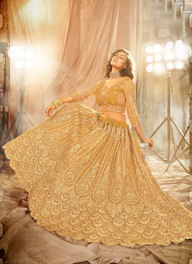 Yellow Golden Lehenga Choli In Germany