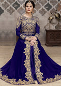 Indian Clothes - Blue Golden Afghan Dress