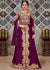 Plum Purple Golden Afghan Dress