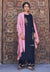 Blue And Pink Embroidered Pakistani Pant Suit