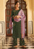 Green And Purple Embroidered Pakistani Pant Suit