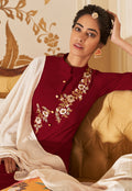 Red And Cream Pakistani Pant Suit In usa uk canada