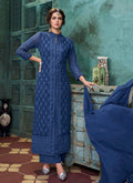 Blue Lucknowi Palazzo Suit