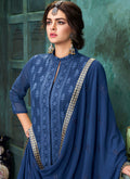 Indain Clothes - Blue Lucknowi Palazzo Suit