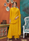 Yellow Lucknowi Palazzo Suit