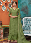 Light Green Lucknowi Palazzo Suit