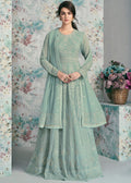 Light Blue Lucknowi Anarkali Suit