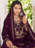 Plum Golden Gharara Palazzo Suit In usa