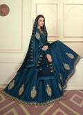 Indian Suits - Turquoise Blue Anarkali Suit 