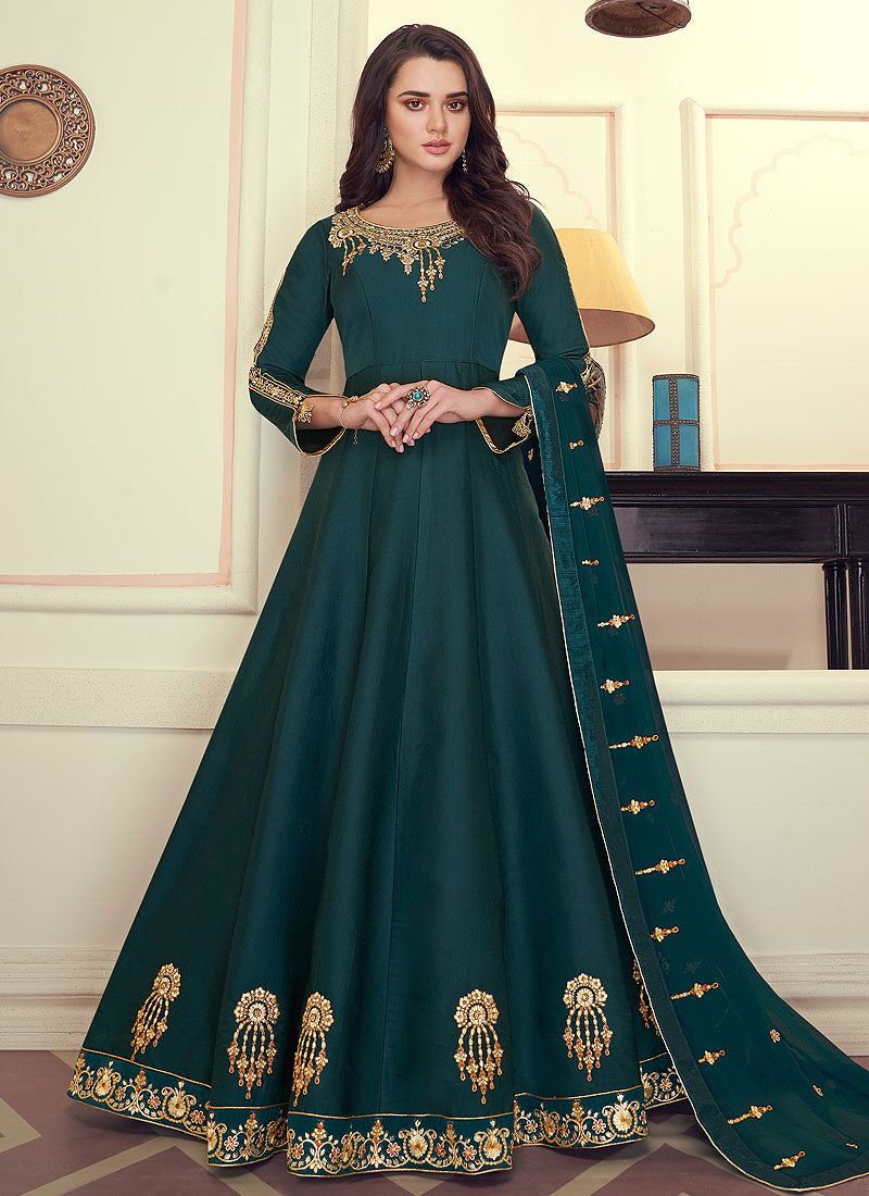 Deep Green Anarkali Suit 