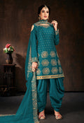 Morpeach Mirror Work Punjabi Suit