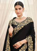 Black Golden Silk Saree In usa uk canada