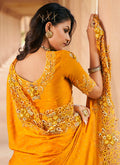Tangerine Party Wear Silk Saree In Canada