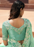 Mint Green Indian Silk Saree In Usa