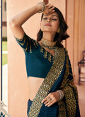 Royal Blue Party Wear Indian Silk Saree