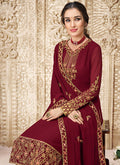 Red embroidered Pant Style Suit In Usa
