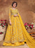 Yellow Golden Embroidered Wedding Anarkali Suit
