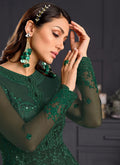 Deep Green Designer Anarkali In uk