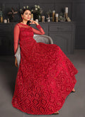Red Indian Designer Anarkali In usa