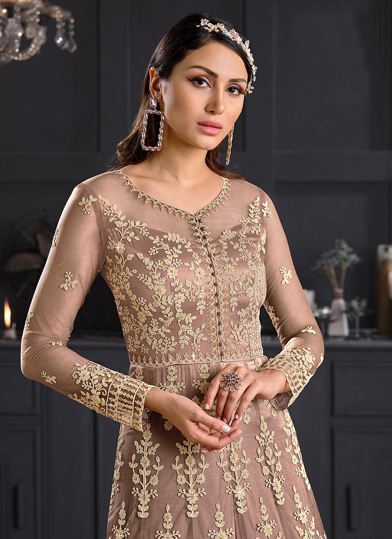 Biscotti Beige Indian Designer Anarkali