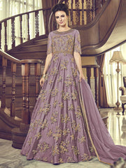 Pink Floral Designer Bridal Anarkali Suit