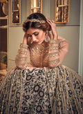 Indian Dresses - Baby Pink And Gold Designer Anarkali Gown