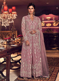 Pink Designer Palazzo Suit