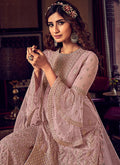 Indian Clothes - Blush Pink Embroidered Sharara Suit 